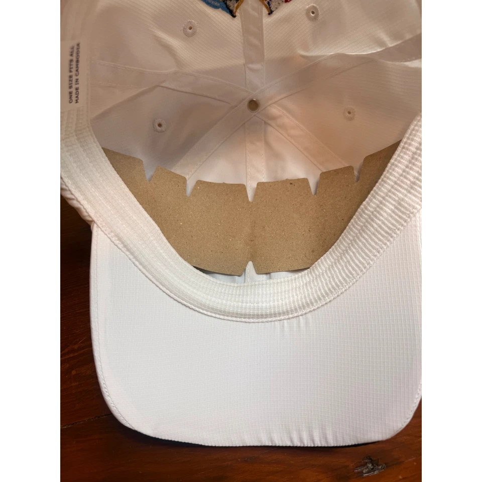 Gorra de Aviación Odyssey Blanca Azul Talla Única Para Hombres Nueva Sin Etiquetas Bahamas EE. UU. FBO Privada Foto 3 de 4