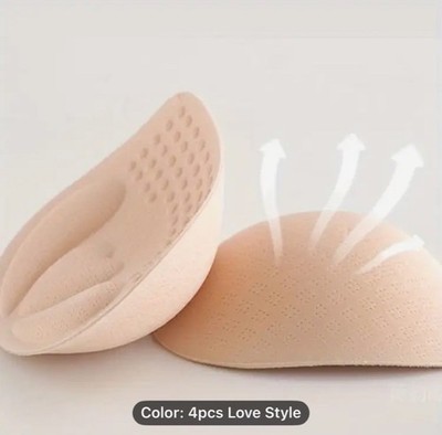2 Pairs Thick Breathable Bra Insert Pads Push Up Enhancer Natural Lift Seamless