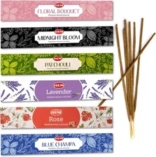 Hem Assorted Incense Sticks Variety 6 Incense Sticks Packs x 15 GMS-Aromatherapy