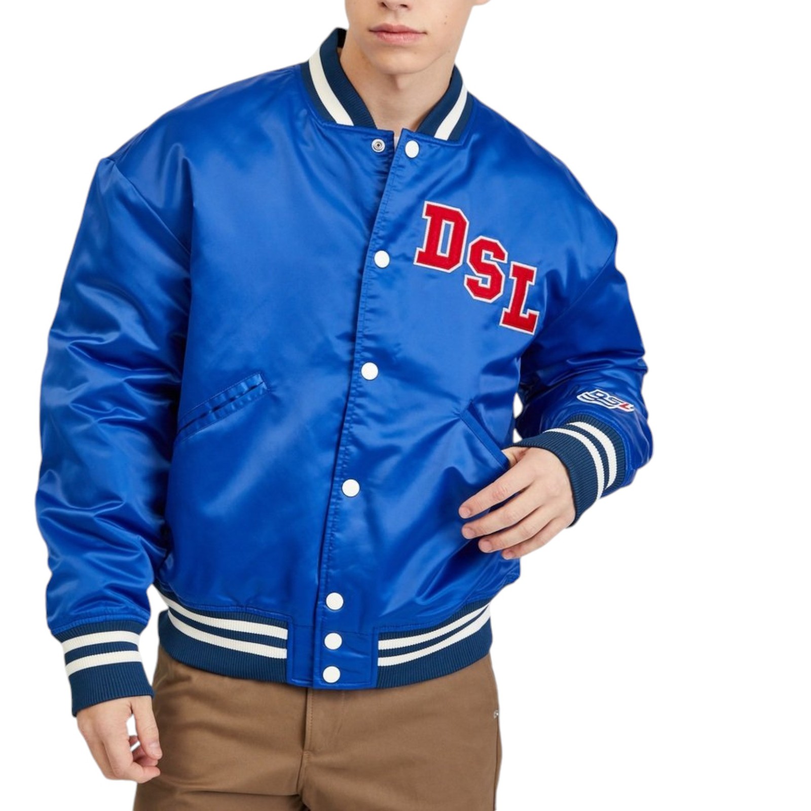 DIESEL J-BULC Mens Puffer Jacket Bomber Long Sleeve Winter Warm Coat Windproof L