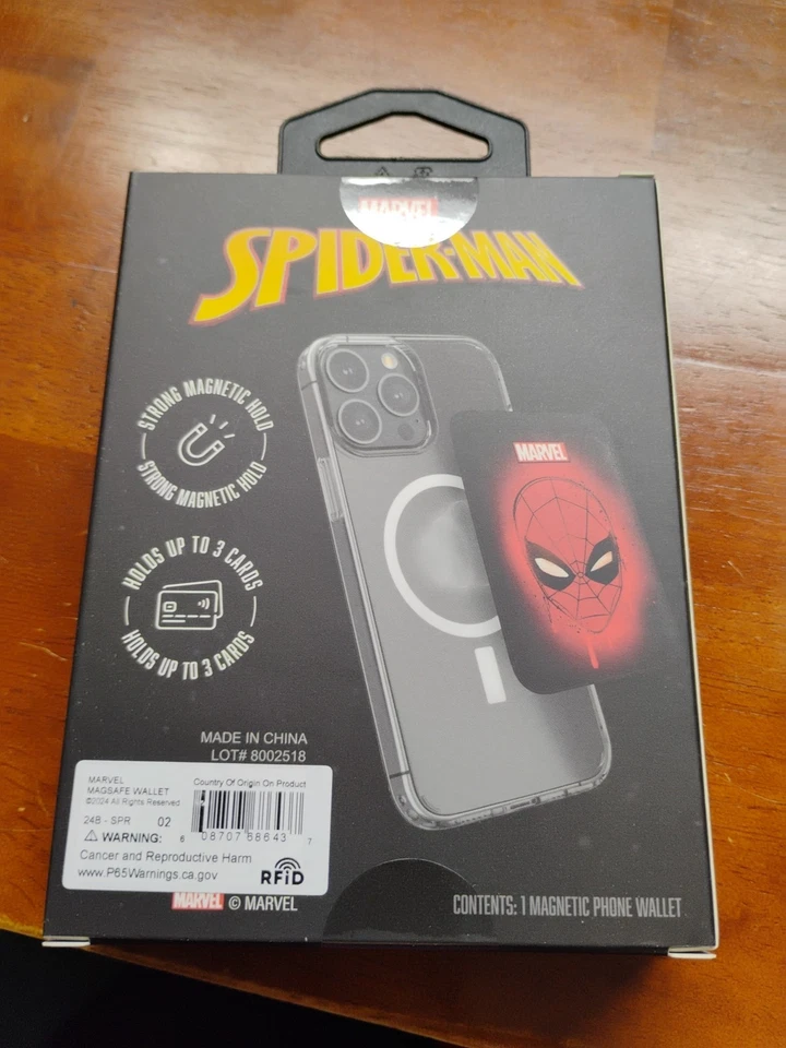 Cartera Teléfono Spider-Man MagSafe, Spider-man, Marvel, (Magnética).NUEVA Foto 2 de 4