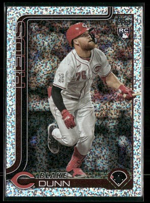 2025 Topps #274 Blake Dunn Confetti Foil Celebration Mega Exclusive RC - Reds