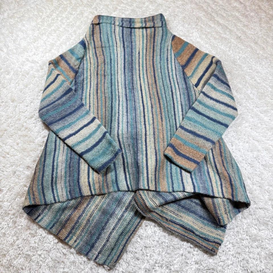 Suéter Covington Grande Para Mujer Cárdigan Tejido a Rayas Envolvente Lagenlook Boho Hippie Foto 2 de 4