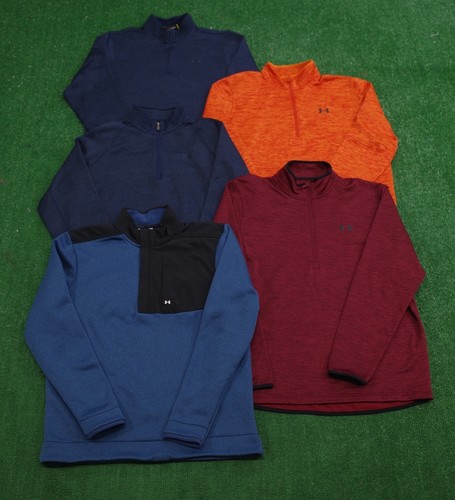 Lot Of 5 Under Armour 1/4 Zip ColdGear Pullover Long Sleeve Men's Large Golf