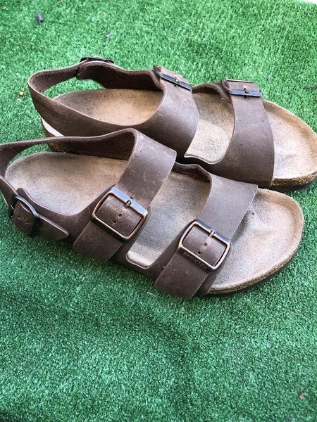 Men Birkenstock Sandals Brown Suede 41