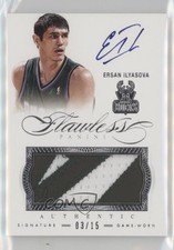 2012-13 Panini Flawless Patch Auto 3/15 Ersan Ilyasova #37 Patch Auto 3d3
