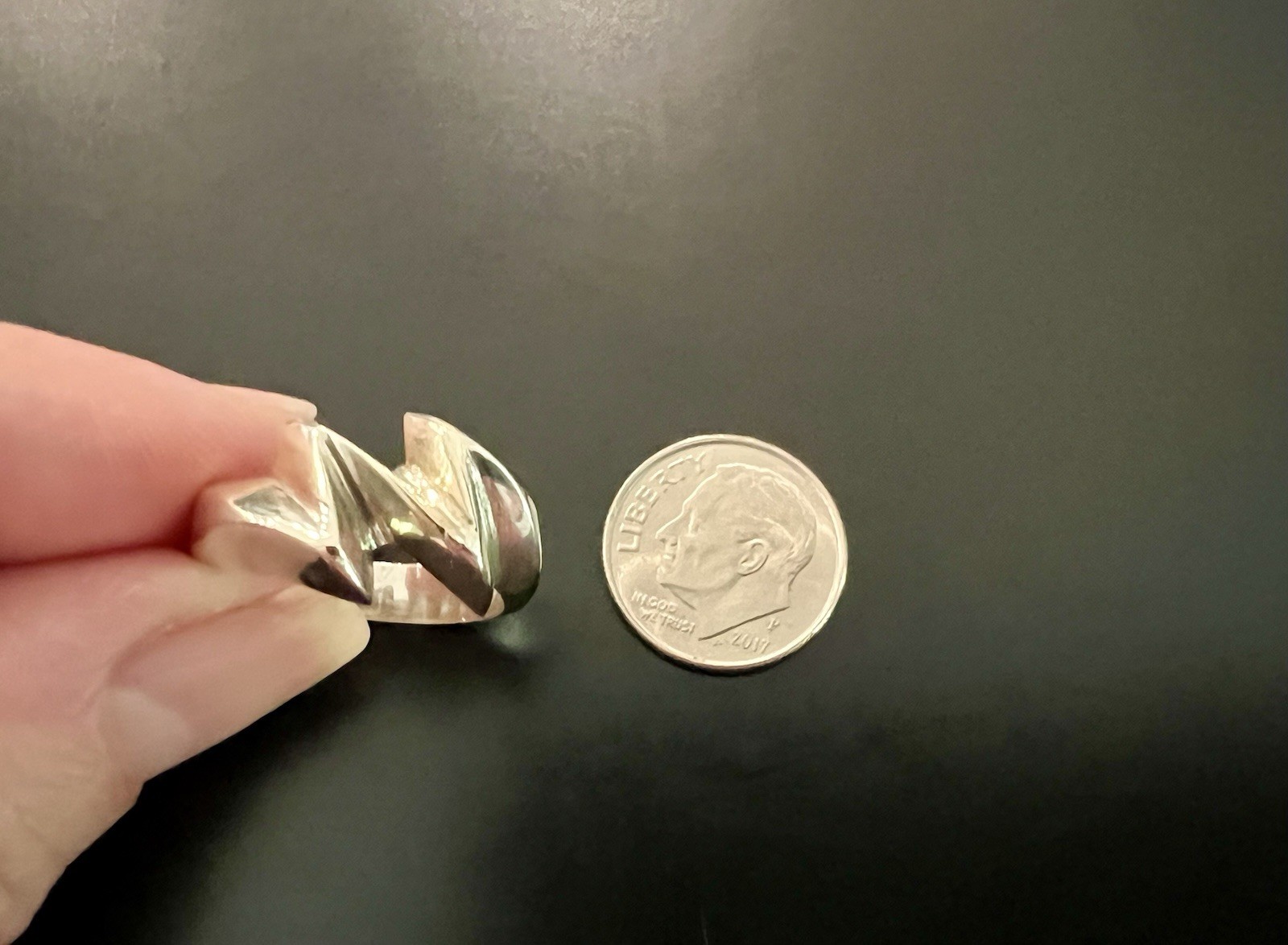 Zigzag Lightning Ring Sterling Silver size 7.5 - image 7