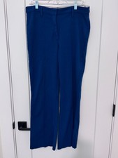 Vintage 70s H Bar C Blue Wool Pants Unhemmed Western Dress Trousers USA