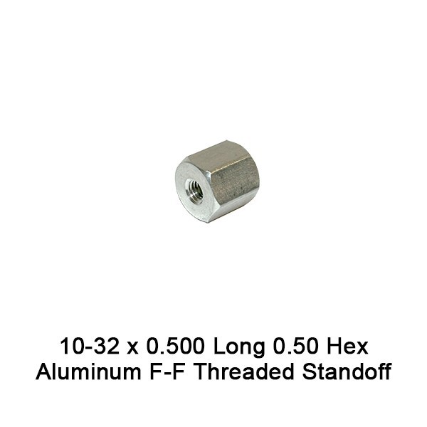 Standoff 10-32 x 0.50 Long 0.50 Hex Aluminum F-F Threaded, Pack of 12