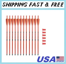 Crossbow Bolts 20inch Fluorescence Color Carbon Crossbow Hunting Arrows with