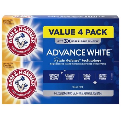 Arm & Hammer Dental Care Advance White Toothpaste, 7.2 oz., Choose 4/8 pk.