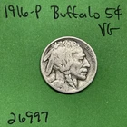 1916-P Buffalo 🦬 Indian Head Nickel 5c Cent Piece Vg Very Good