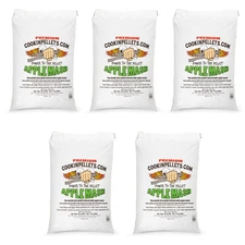 CookinPellets 40 Pound Bag Apple Mash Hard Maple Smoker Wood Pellets, (5 Pack)