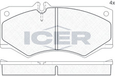 Bremsbelagsatz Vorne Perrot-System für Mercedes W460 W461 W463 Henschel ab 68-> Bremsbelagsatz Vorne Perrot-System für Mercedes W460 W461 W463 Henschel ab 68->