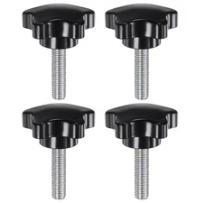 4pcs Star Clamping Knobs M8 x 35mm Metric Thread 39mm 5-Star Head Thumb Screws