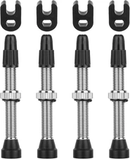 4 Pcs Presta Valve Stems with Core Removal Tool for Tubeless Bike Tires