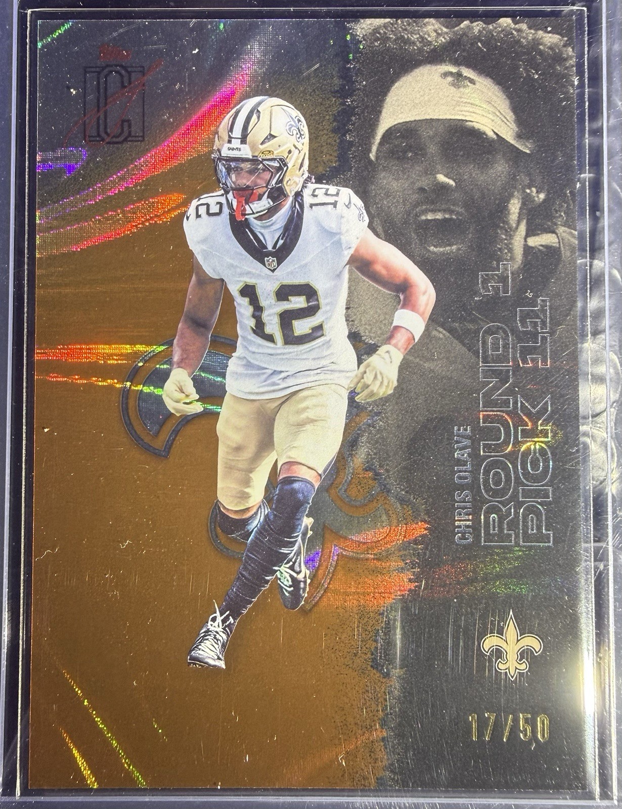 2025 Topps Signature Class Orange 17/50 Chris Olave  #39 Serial #17/50 Saints