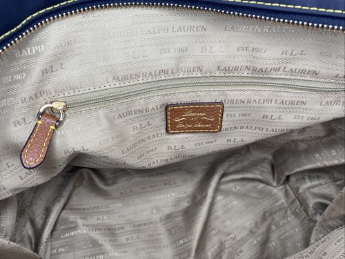 Ralph Lauren Tasche Schultertasche schwarz Nylon doppelter Lederriemen - Bild 15 von 16