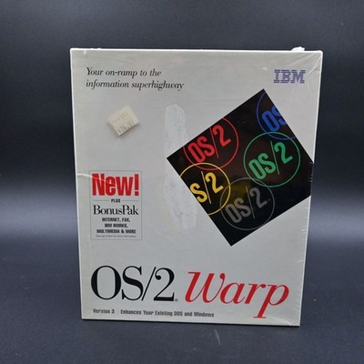 IBM OS/2 Warp Version 3 with BonusPak 3.5'' Floppy Disks New Sealed