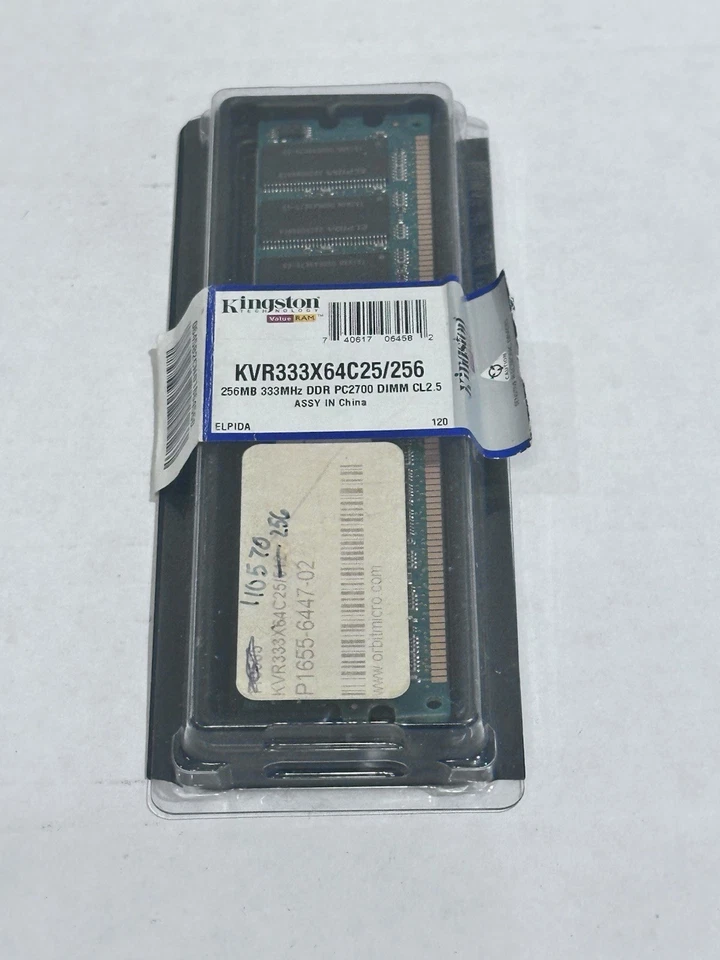 Kingston KVR333X64C25/256 256MB 333MHzDDR PC2700 DIMM CL2.5 - Image 2 of 2