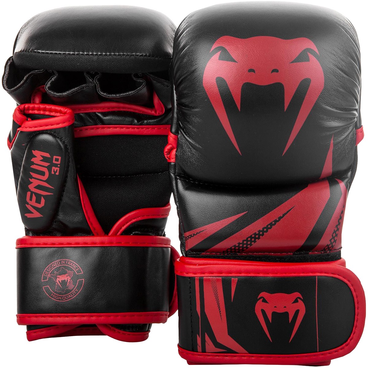 Venum Challenger 3.0 Sparring Gloves - Black/Red - for MMA and Boxing