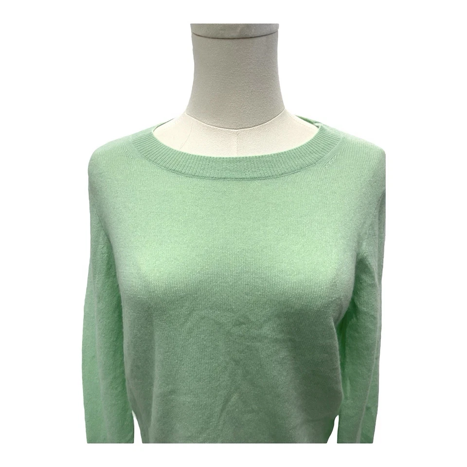 NUEVO CON ETIQUETAS Sudadera Para Mujer J.Crew Clásica Cuello Redondo 100% Cachemira Polvorienta Verde Menta XS Foto 4 de 4