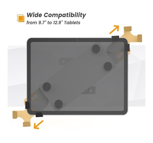 Anti-Theft Tablet Wall Mount, Heavy Duty Articulating Wall Mount Tablet Stand - Picture 5 of 19