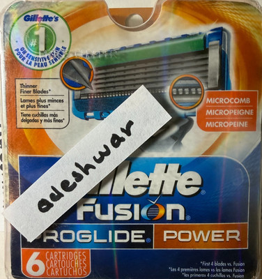Gillette Fusion Proglide Power Refill Razor Blade Cartridges, 6 Ct.