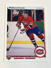 1990-91 Upper Deck Hockey #334 - Mathieu Schneider RC - Montreal Canadiens