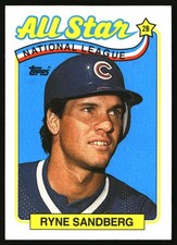 1989 Topps #387 Ryne Sandberg Free Shipping