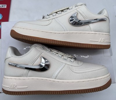 Size 6.5 - Nike Air Force 1 Travis Scott Sail 2018 New White Gum Cactus Jack AF1