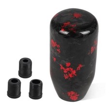 Carbon Fiber Shift Knob Forged Marble Pattern Unique Designed Long Style Red Carbon Fiber Shift Knob Forged Marble Pattern Unique Designed Long Style Red