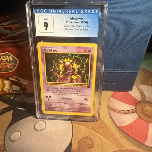 Pokemon Mewtwo Pokemon (2000) Black Star Promo 14 Mewtwo Strikes Back CGC 9