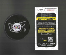 Andrew Brunette Signed Chicago Blackhawks Centennial 100th Puck JSA COA