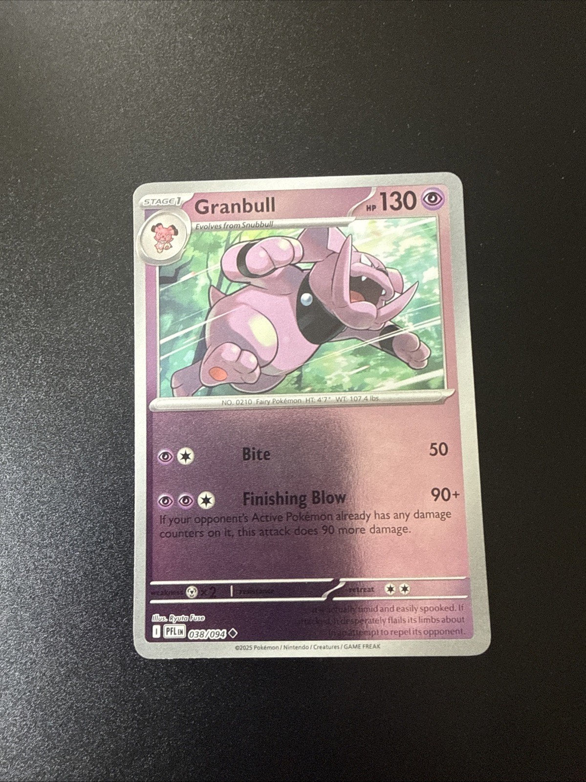 Granbull 038/094 Me02: Phantasmal Flames Reverse Holo