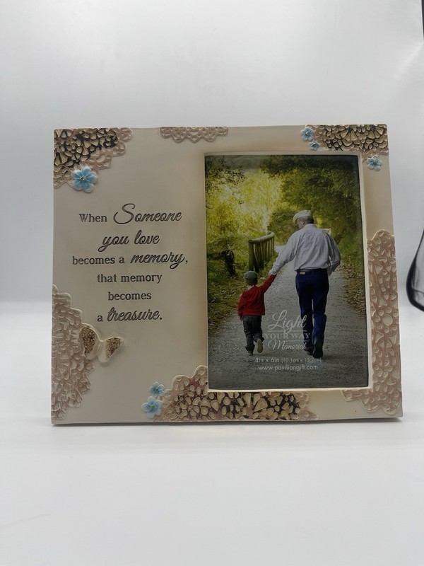 Memorial Photo Frame Pavilion Gift Company “Light Your Way” 4x6 Resin 