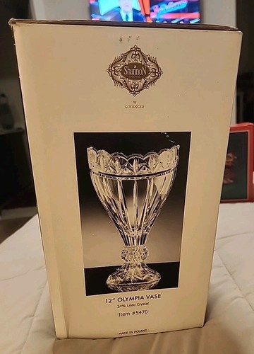 Centrotavola grande vaso cristallo piombo Shannon by Godinger Olympia alto 12” 5470 K - Foto 10 di 14