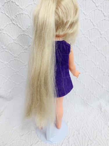 Vestido De Colección Terciopelo Años 70 Ideal Crecimiento Pelo Original Muñeca Crissy Familia Púrpura #3 - Imagen 7 de 12