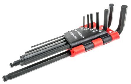 Facom 83SH.JP7 Long Reach Ball End 7 Piece Hexagon Key Set 1.5-6mm In Clip