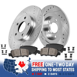 Front & Rear Drill Slot Brake Rotors & Ceramic Pads For Crown Vic Grand Marquis Front & Rear Drill Slot Brake Rotors & Ceramic Pads For Crown Vic Grand Marquis