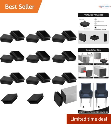 Pack of 20 2 Inch Square Plastic Pipe Caps - Easy Installation and Strong Grip