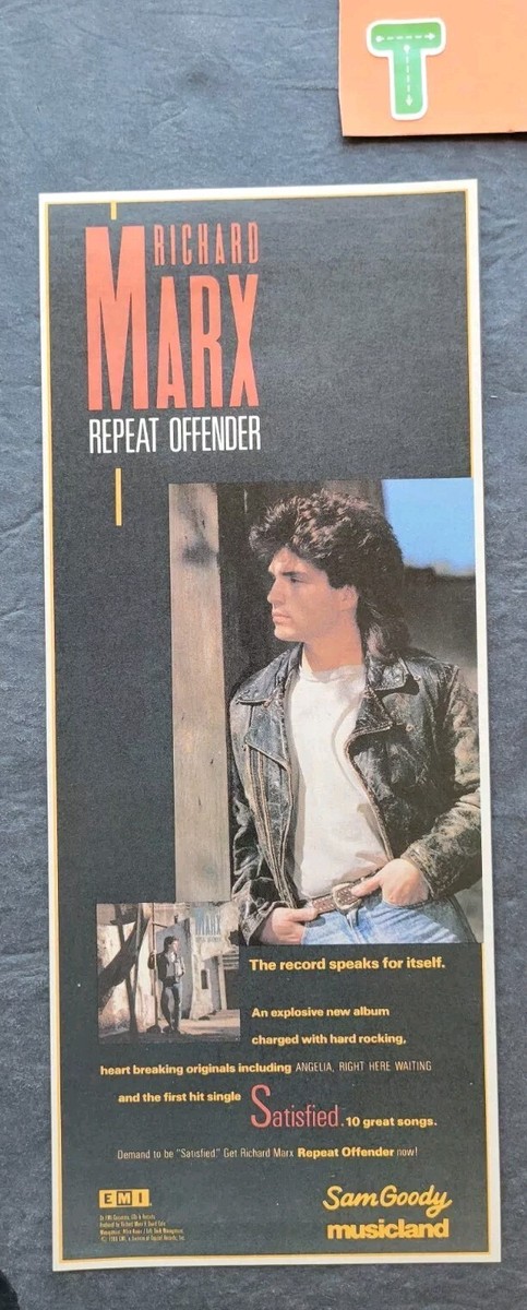 Richard Marx Repeat Offender Album Promo Print Advertisement Richard Marx Repeat Offender Album Promo Print Advertisement
