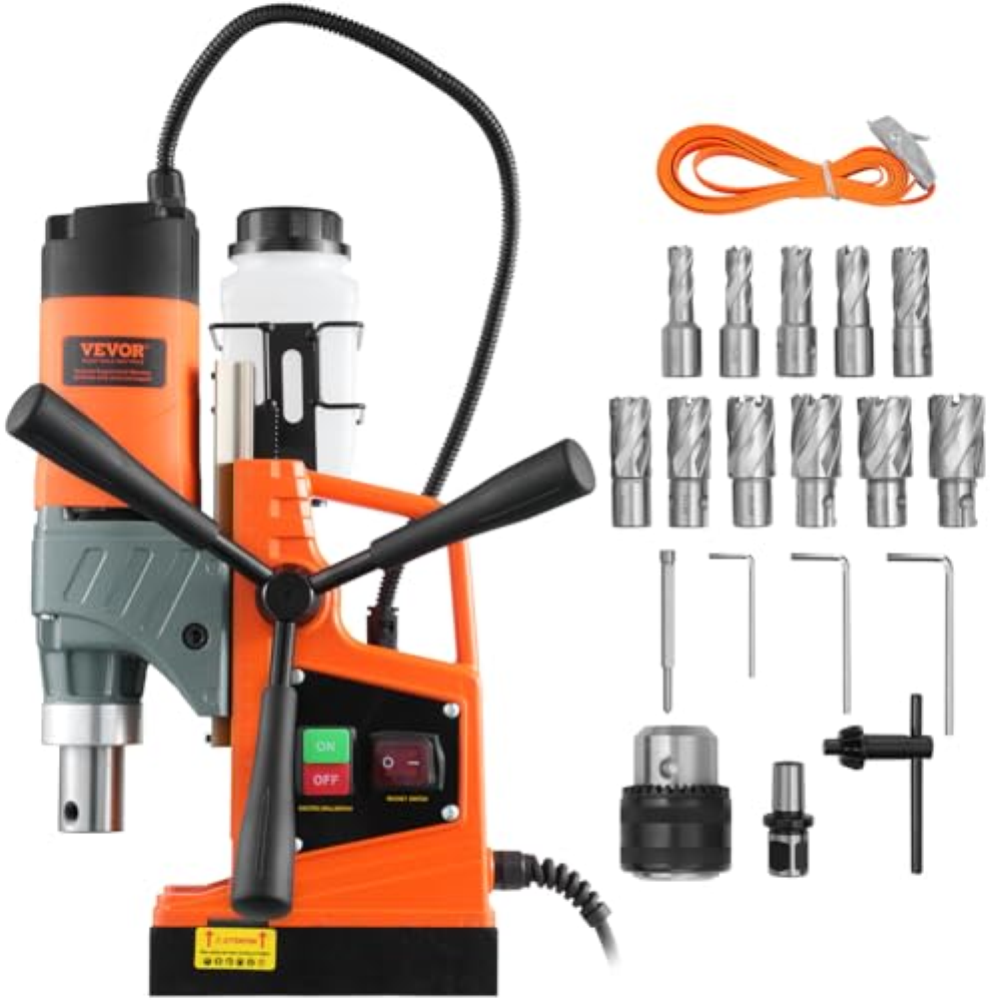 VEVOR Trapano magnetico, Trapano a colonna portatile 1450 W, 12500 N, 850 giri/m