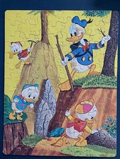 1965 Walt Disney Donald Duck Huey Dewey and Louie Puzzle - 100 Pieces - 14 x 18"