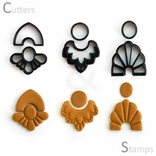 Art Deco Style Clay Cutter set of 6 | Polymer Clay Cutters