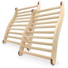 Rückenlehne ergonomische S-Form Sauna & Infrarotkabine Saunazubehör Holz 2er Set
