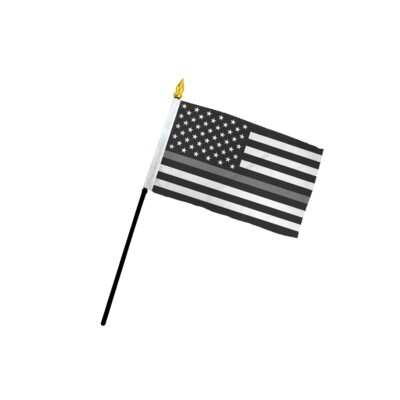 1 Dozen Thin Gray Line Flags 4x6in Stick Flag Thin Line Flag Corrections 