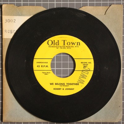 Robert Johnny We Belong Together B W Walking In The Rain 45 Rpm