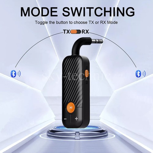 Adattatore Audio Bluetooth 5.3 Trasmettitore Ricevitore Trasmettitore 3.5mm Aux TV Cuffie - Foto 7 di 32