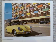 1962 Porsche 356B T5 Cabriolet Showroom Advertising Sales Poster RARE!! Awesome